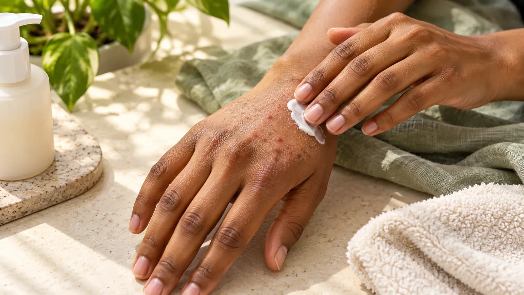 hand acne