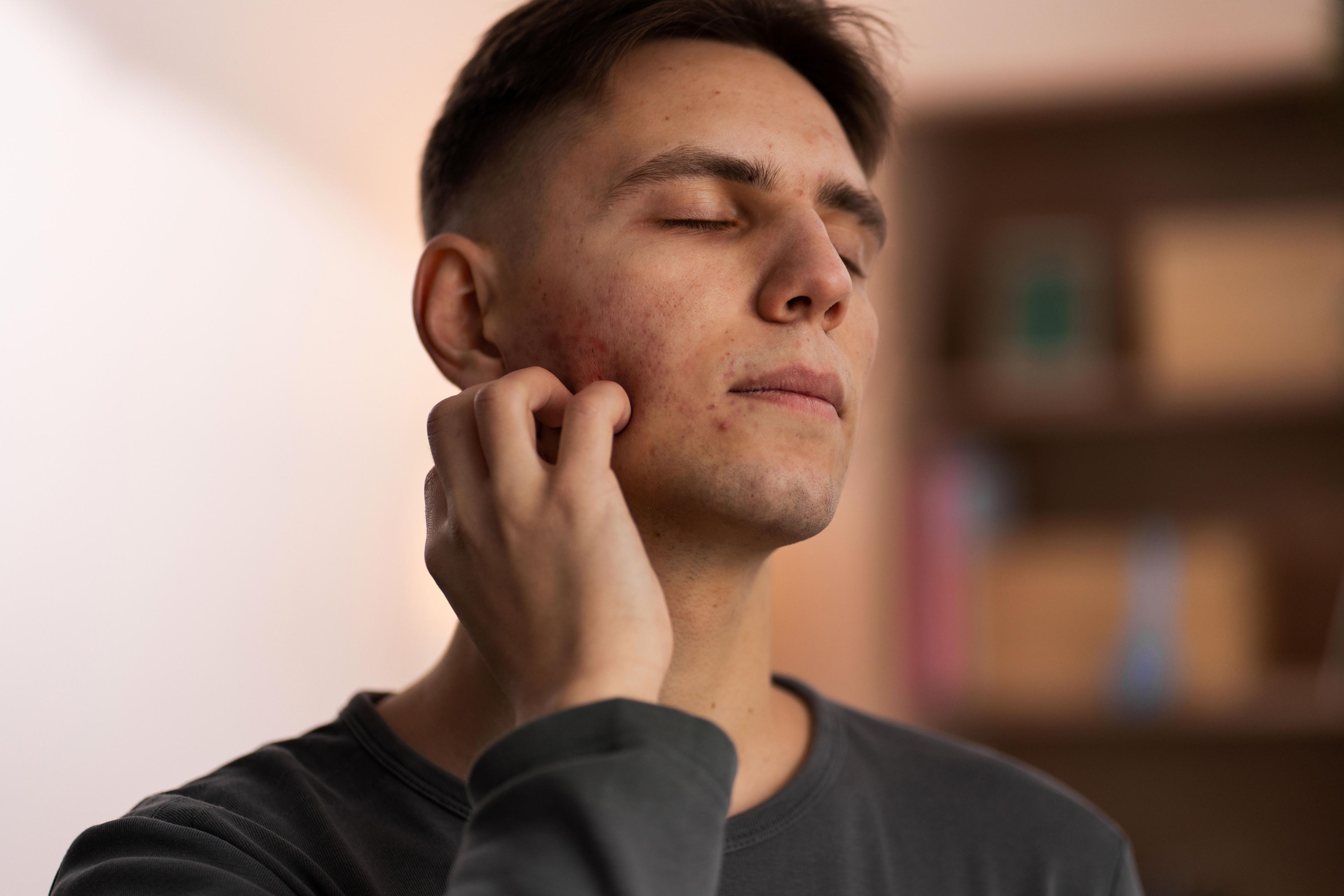 Itchy acne symptoms indicating possible fungal infection