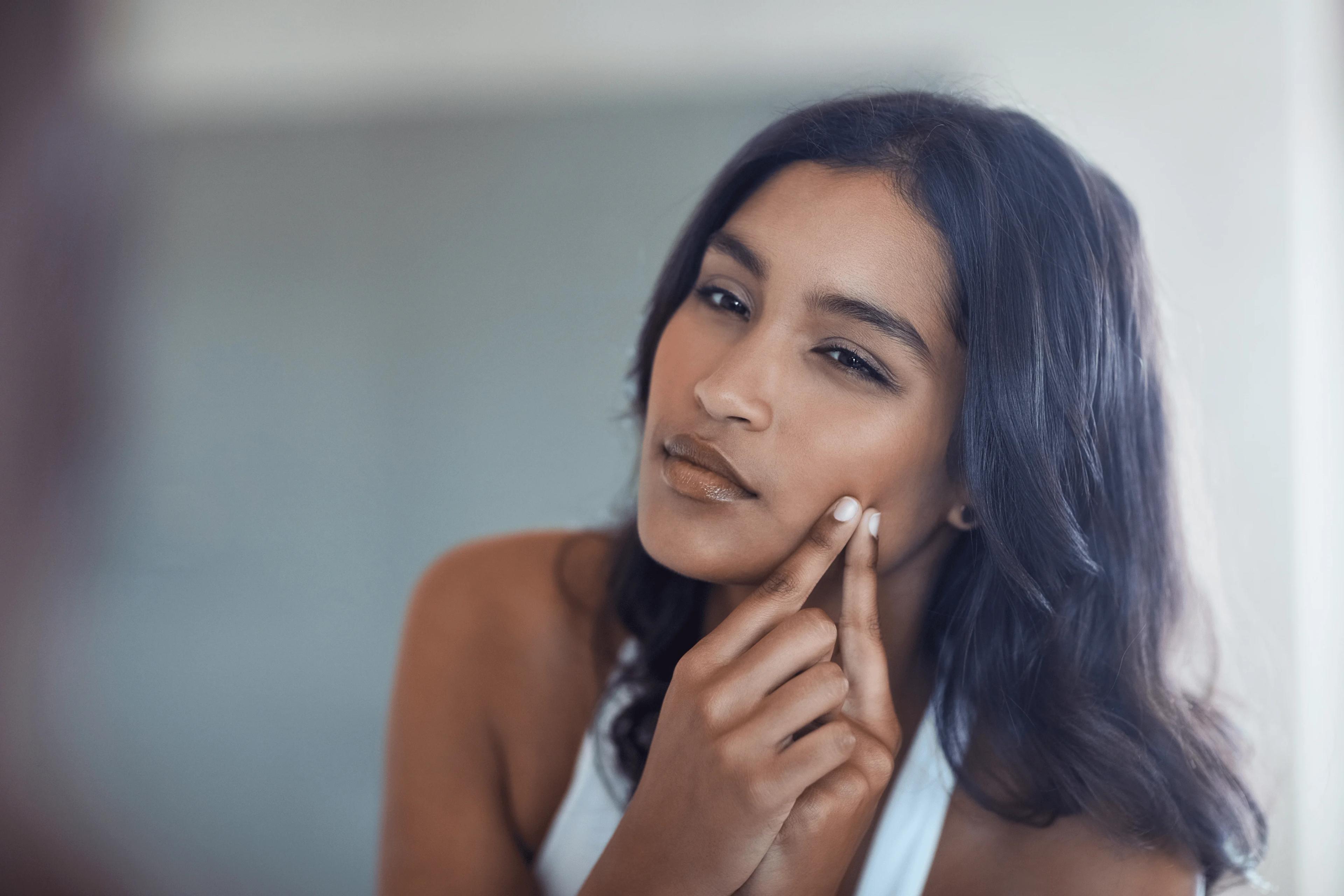 Woman with perfect skin