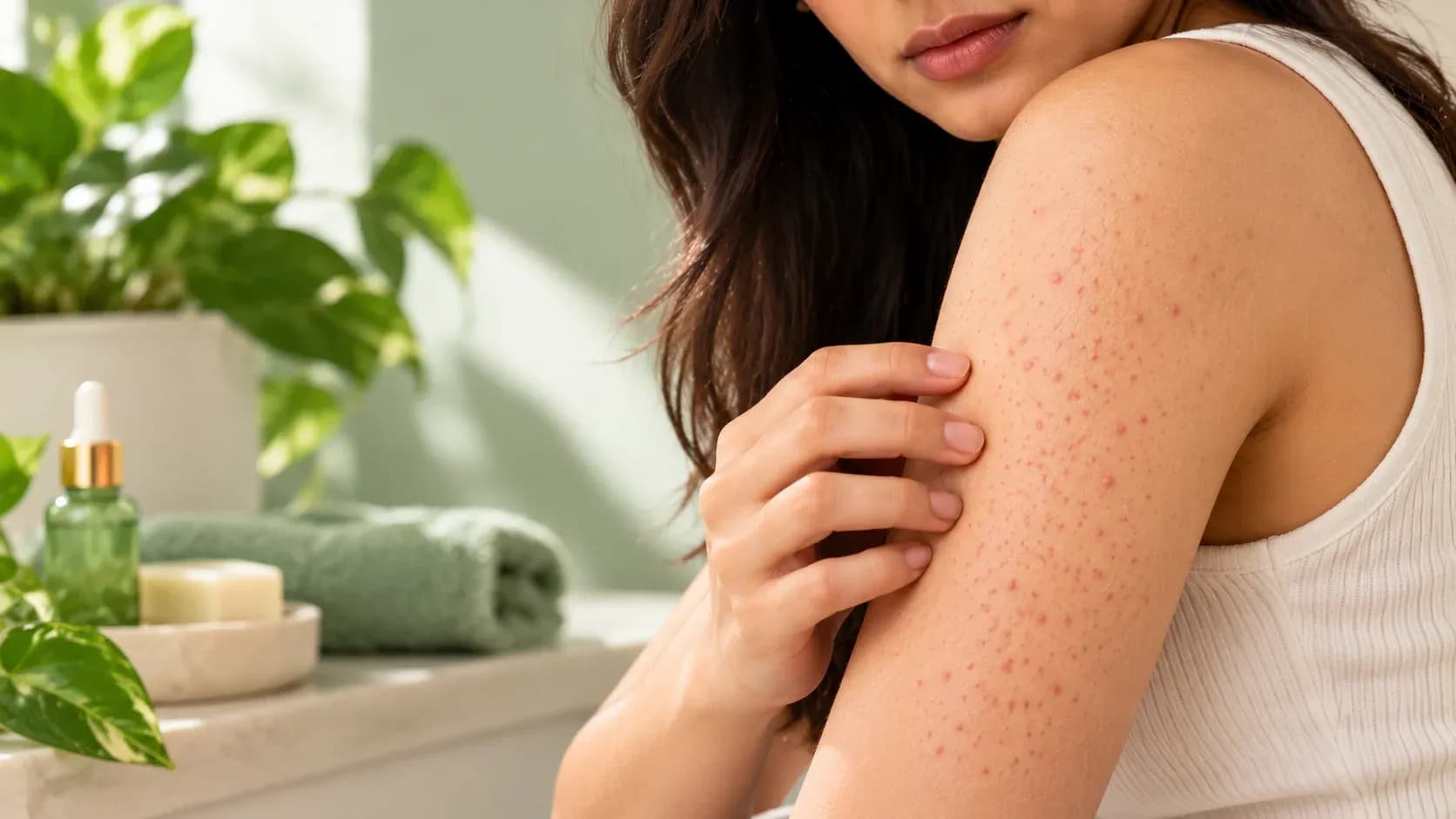 arm acne