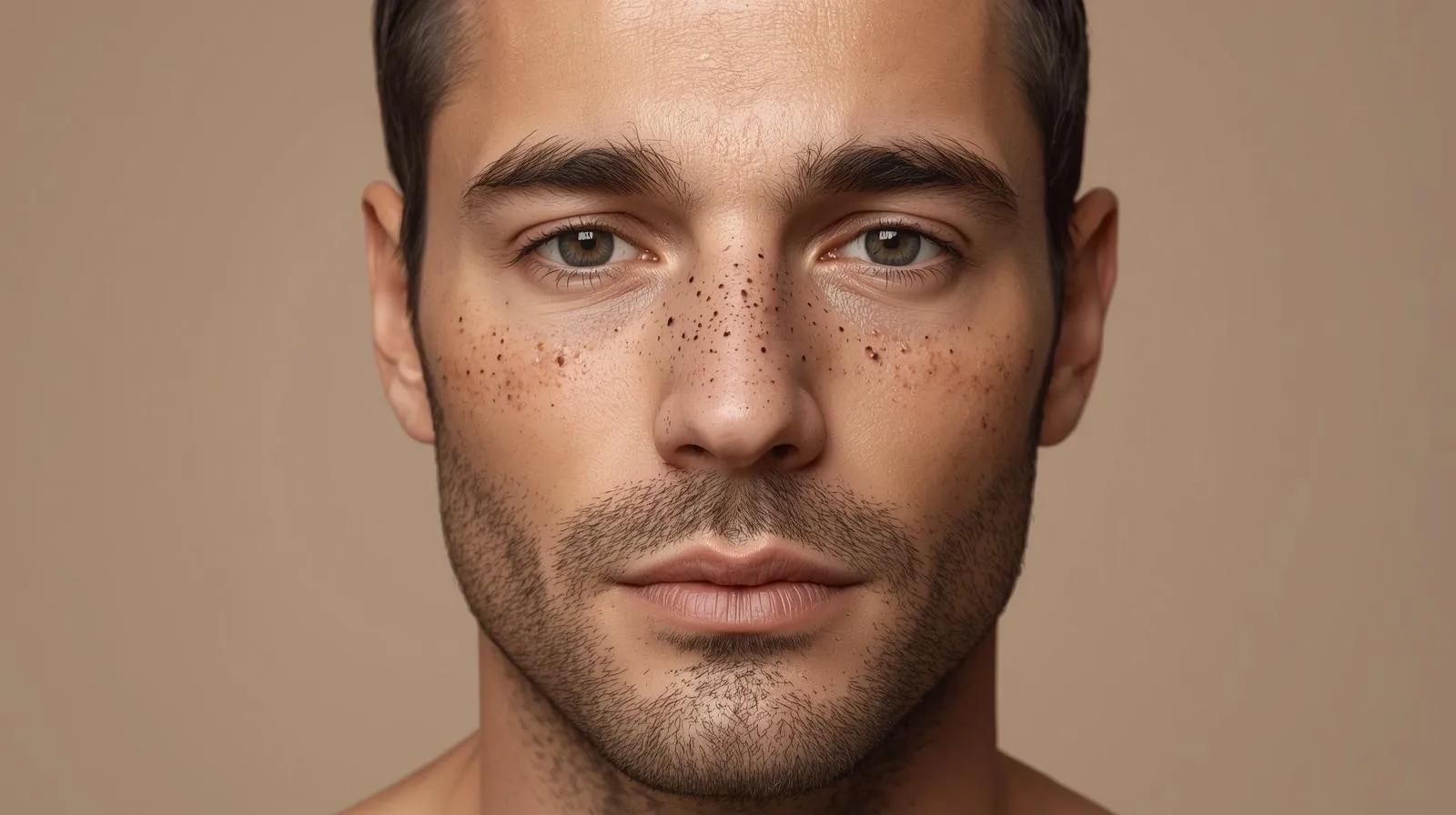 Blackheads on male skin with treatment approach