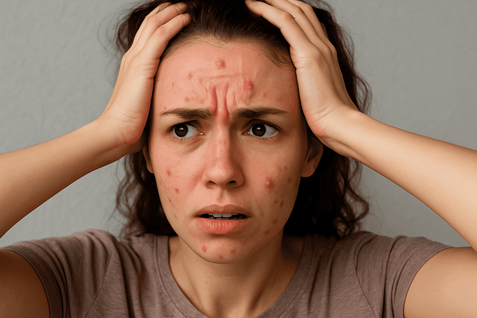 Brahmi reducing stress-related acne