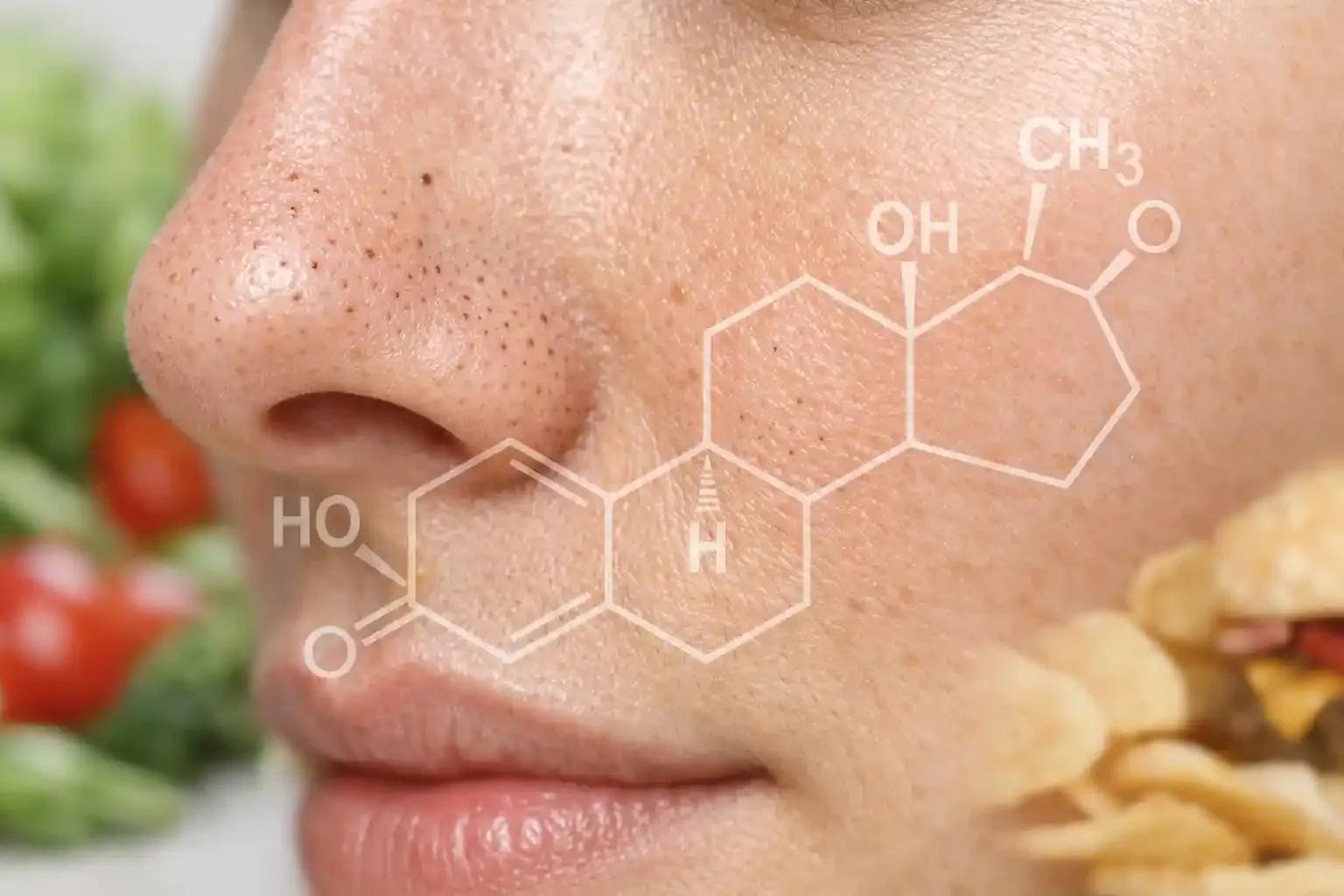 Hormonal and dietary causes of blackheads
