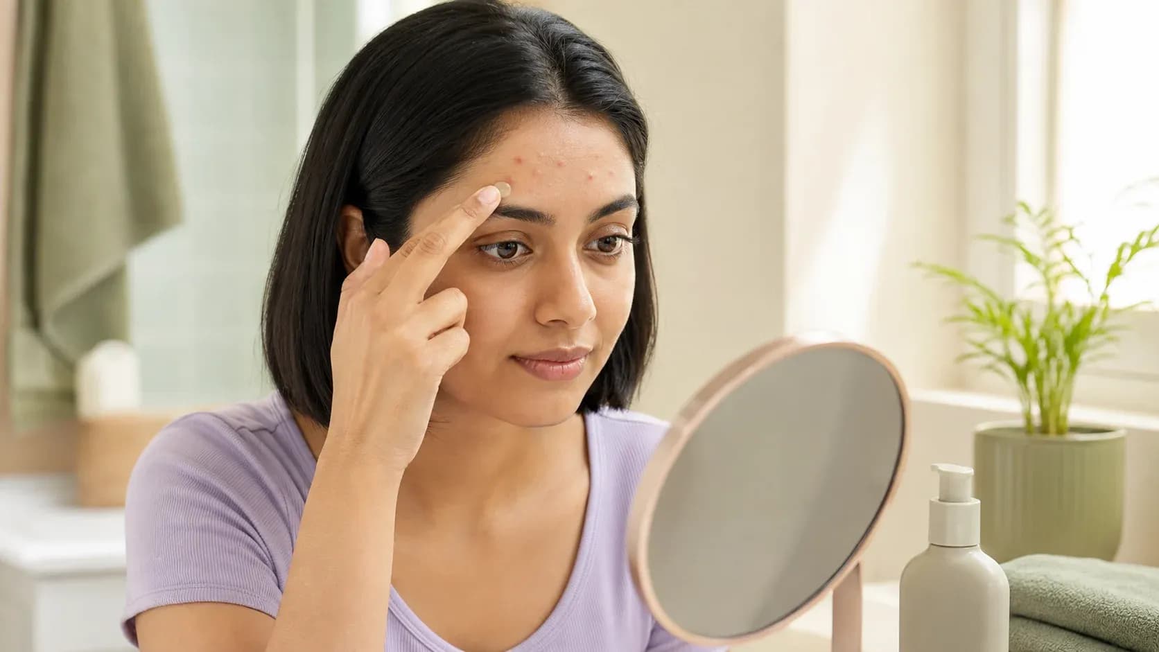 pimple on forehead