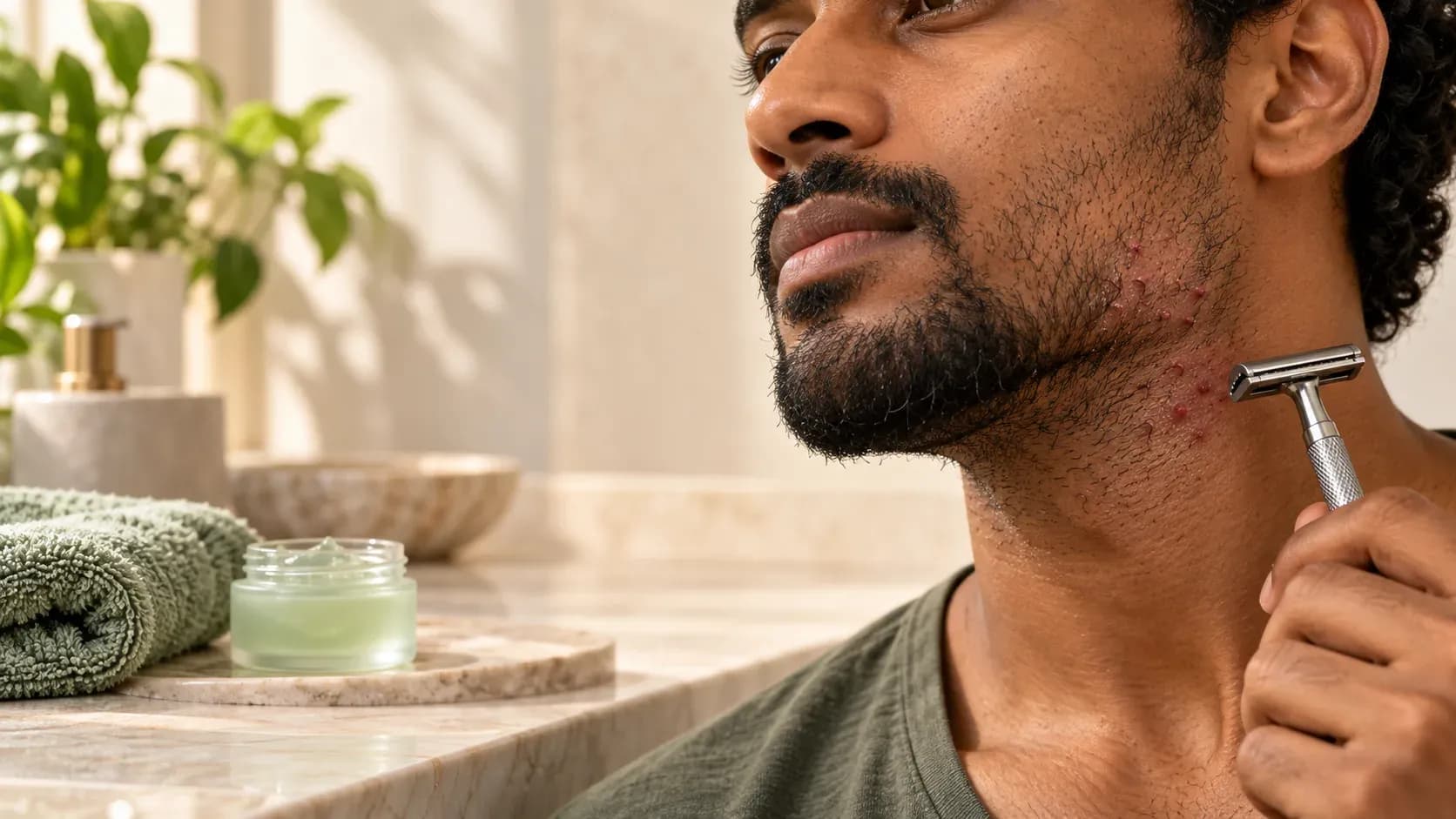 razor bumps on face