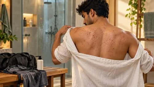 body acne after showering